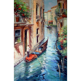 Venice Canal with Gondola