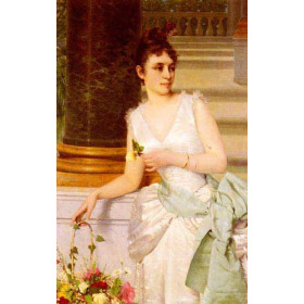 Portrait Of A Lady With A Green Satin Sash