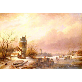 Skaters On A Frozen River