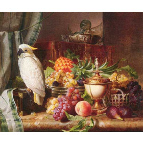 Still Life With Fruit and a Cockatoo