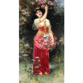 An Oriental flower Girl