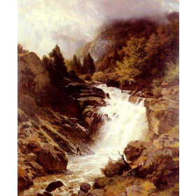 A Waterfall In The Bavarian Alps