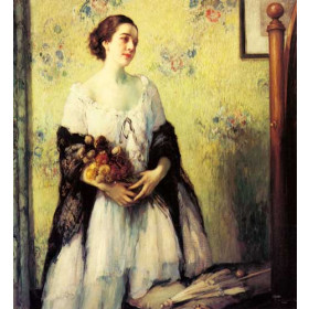 A Young Woman holding a Bouquet of Summer Flowers