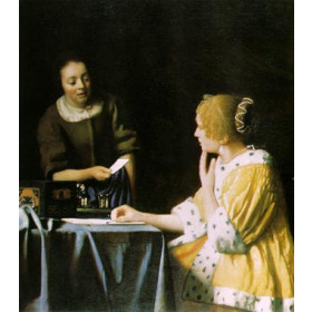 Lady with Her Maidservant Holding a Letter