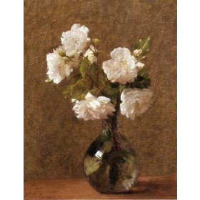 White Roses in a Vase