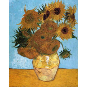 Twelve Sunflowers in a Vase