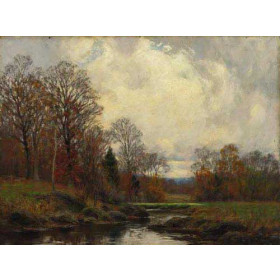 Autumn Landscape with Stream