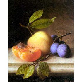 Still Life with Peaches and Prunes