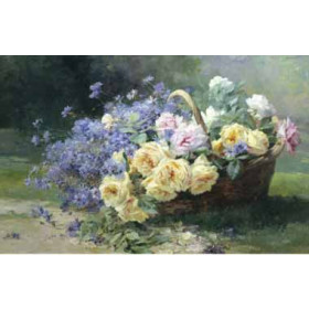 Albert Lavault - Basket of Flowers