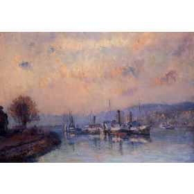 Albert Lebourg - At Anchor, near Rouen