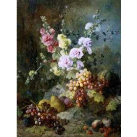 Alexandre Couder - Still Life with Flowers and Fruit