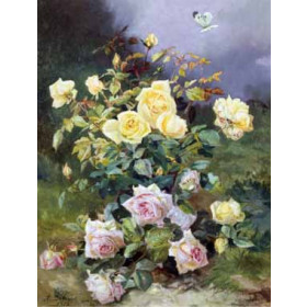 Alexandre Debrus - Pink and Yellow Roses