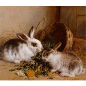 Alfred Barber - Bunnies Meal II