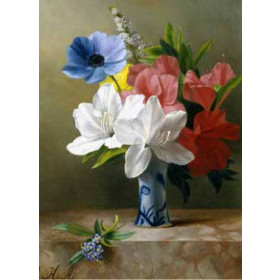 Arantina Arendsen - Flowers in a Blue Vase