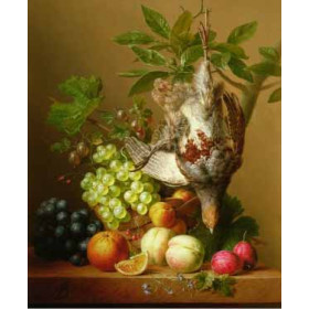 Arnoldus Bloemers - Still Life with Fruit and a Dead Partridge