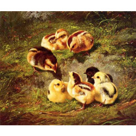 Arthur Fitzwilliam Tait - Chickens