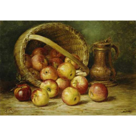 August Laux - A Basket of Apples