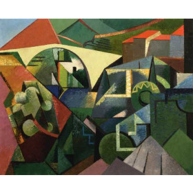 Auguste Herbin - The Yellow Bridge at Ceret