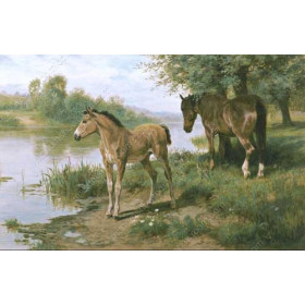 Basil Bradley - A Mare and Her Foal