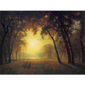 Bierstadt, Albert - Deer in a Clearing