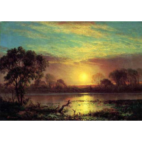 Bierstadt, Albert - Evening, Owens Lake, California