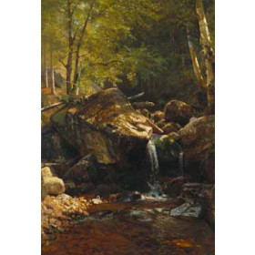 Bierstadt, Albert(USA) - Thompson Cascade, White Mountains