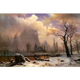 Bierstadt, Albert(USA) - Yosemite Winter Scene