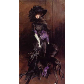 Boldini, Giovanni(Italy) - Portrait of the Marchesa Luisa Casati with a Greyhound