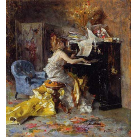 Boldini, Giovanni(Italy) - Woman at a Piano