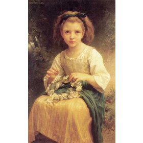 Bouguereau, William - Child Braiding a Crown