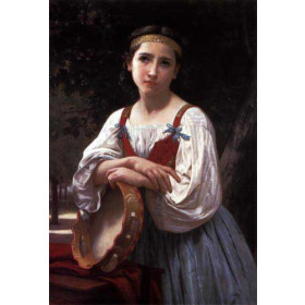 Bouguereau, William - Gypsy Girl with a Basque Drum