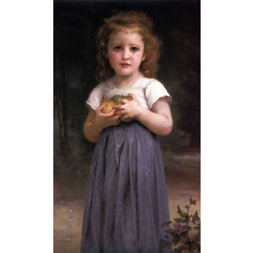 Bouguereau, William - Little girl holding apples in her hands