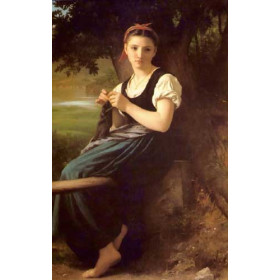 Bouguereau, William - The Knitter