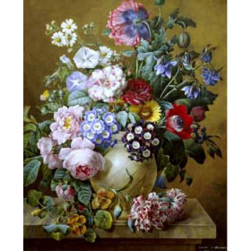 Camille Chantereine - Rich Still Life of Summer Flowers