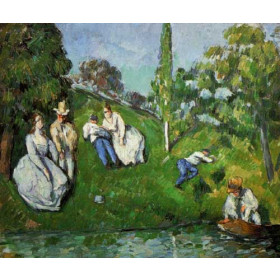 Cezanne, Paul - Couples Relaxing by a Pond