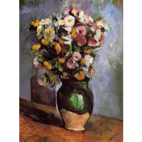 Cezanne, Paul - Flowers in an Olive Jar