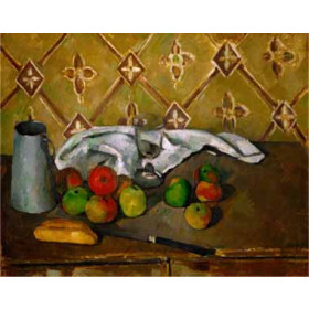 Cezanne, Paul - Fruits, Napkin and Milk Jar