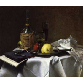 Charles Ethan Porter - Still Life with Pears and Cask