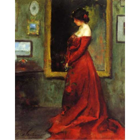 Charles W. Hawthorne - The Red Gown