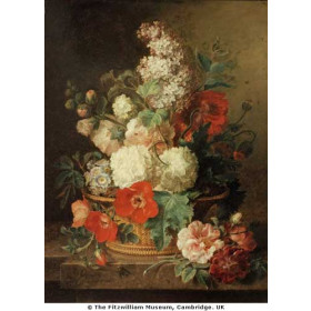 Cornelis Spaendonck - A basket of flowers
