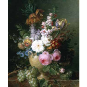 Cornelis Spaendonck - Rich Still Life of Summer Flowers