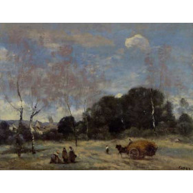 Corot, Jean-Baptiste-Camille - Return of the Hayers to Marcoussis