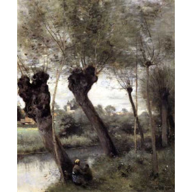 Corot, Jean-Baptiste-Camille - Willows on the Banks of the Scarpe