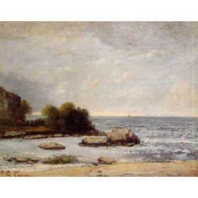 Courbet, Gustave(France) - Seascape at Saint-Aubin