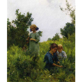 Curran, Charles Courtney - Blueberries and Ferns