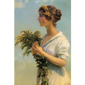 Curran, Charles Courtney - Girl with Goldenrod