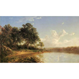 David Johnson - Afternoon along the Banks of a River