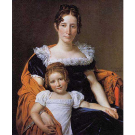 David, Jacques-Louis - The Comtesse Vilain XIIII and Her Daughter