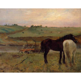 Degas, Edgar - Horses in the Meadow