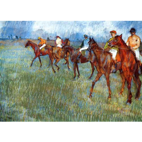 Degas, Edgar - Jockeys in the Rain